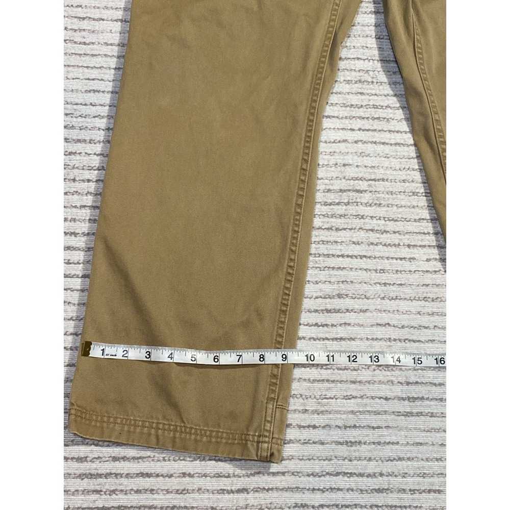 Duluth Trading Co Mens Khaki Tan Canvas Work Pants Straight Leg 34x30 - Picture 5 of 9